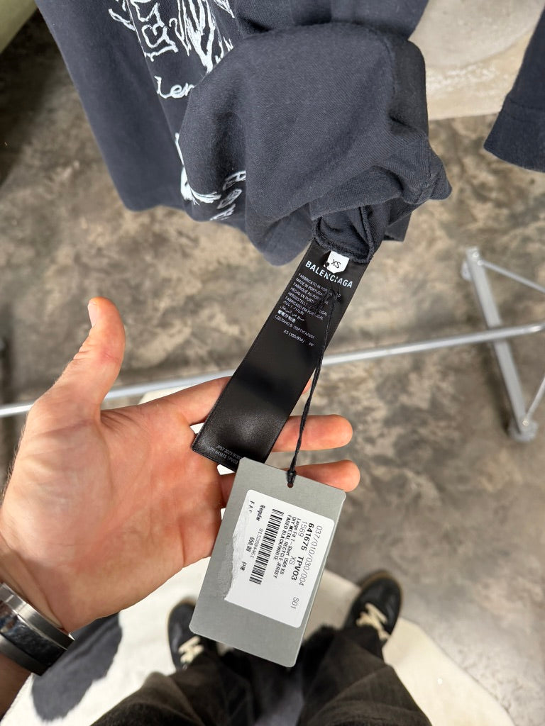 Balenciaga DIY Metal t-shirt black white