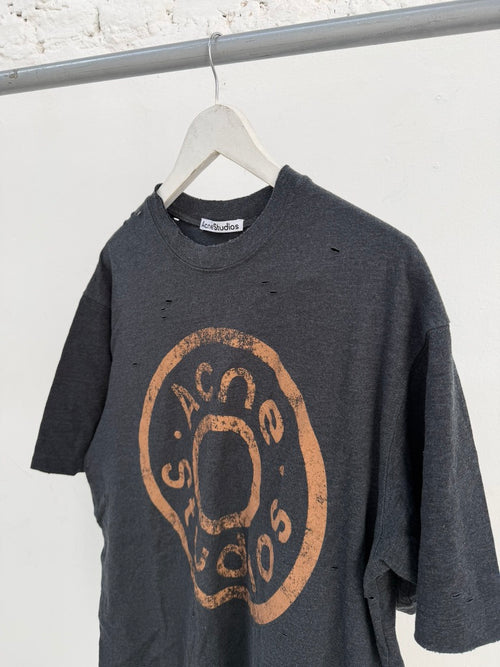 Acne Studios Gray Relaxed Fit Logo T-shirt