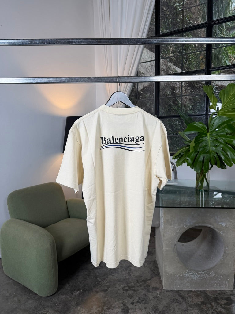 Balenciaga Political Campaign T-shirt Cream