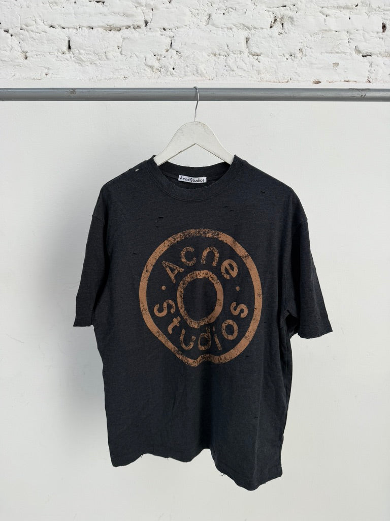 Acne Studios Gray Relaxed Fit Logo T-shirt