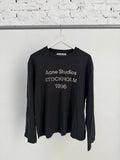 Acne Studios Stockholm 1996 Longsleeve T-Shirt Black