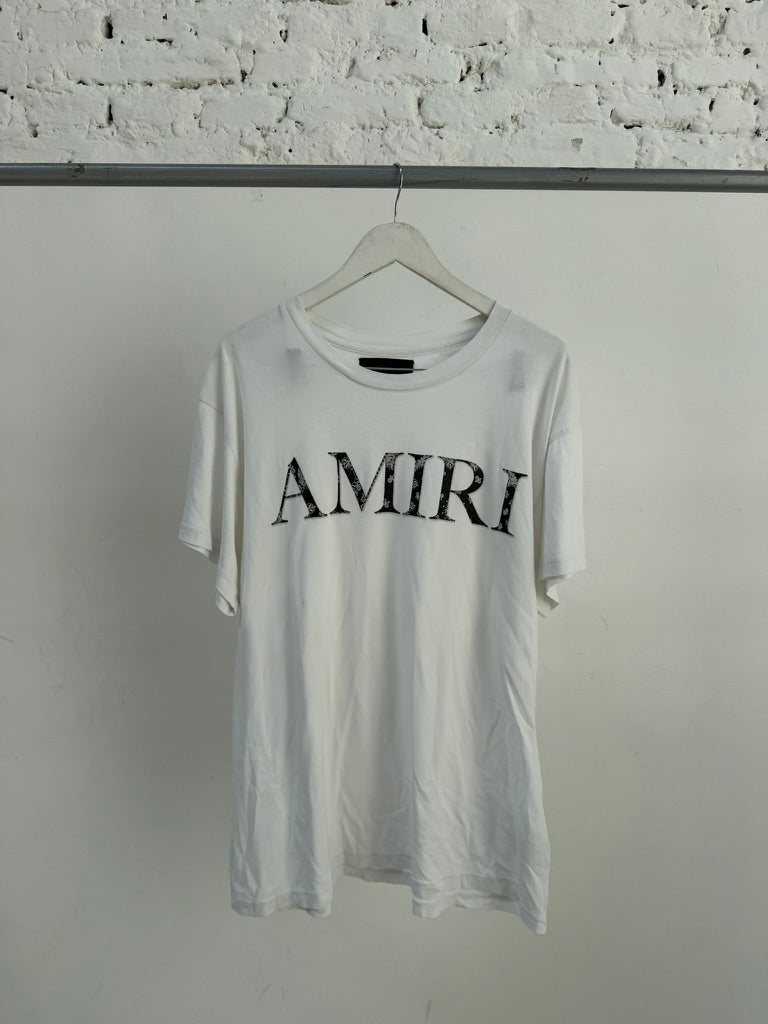 Amiri Bandana Logo T-Shirt White