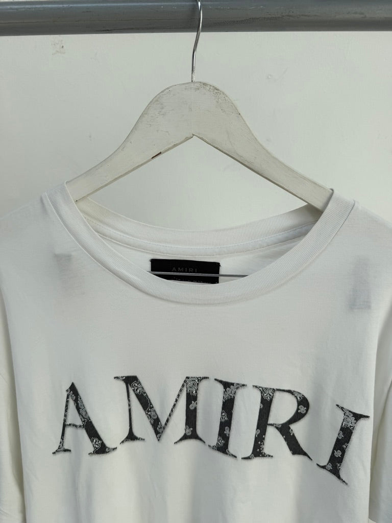 Amiri Bandana Logo T-Shirt White