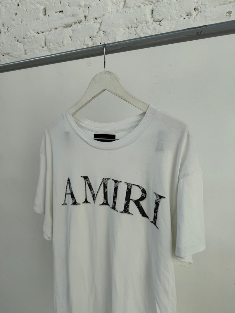 Amiri Bandana Logo T-Shirt White