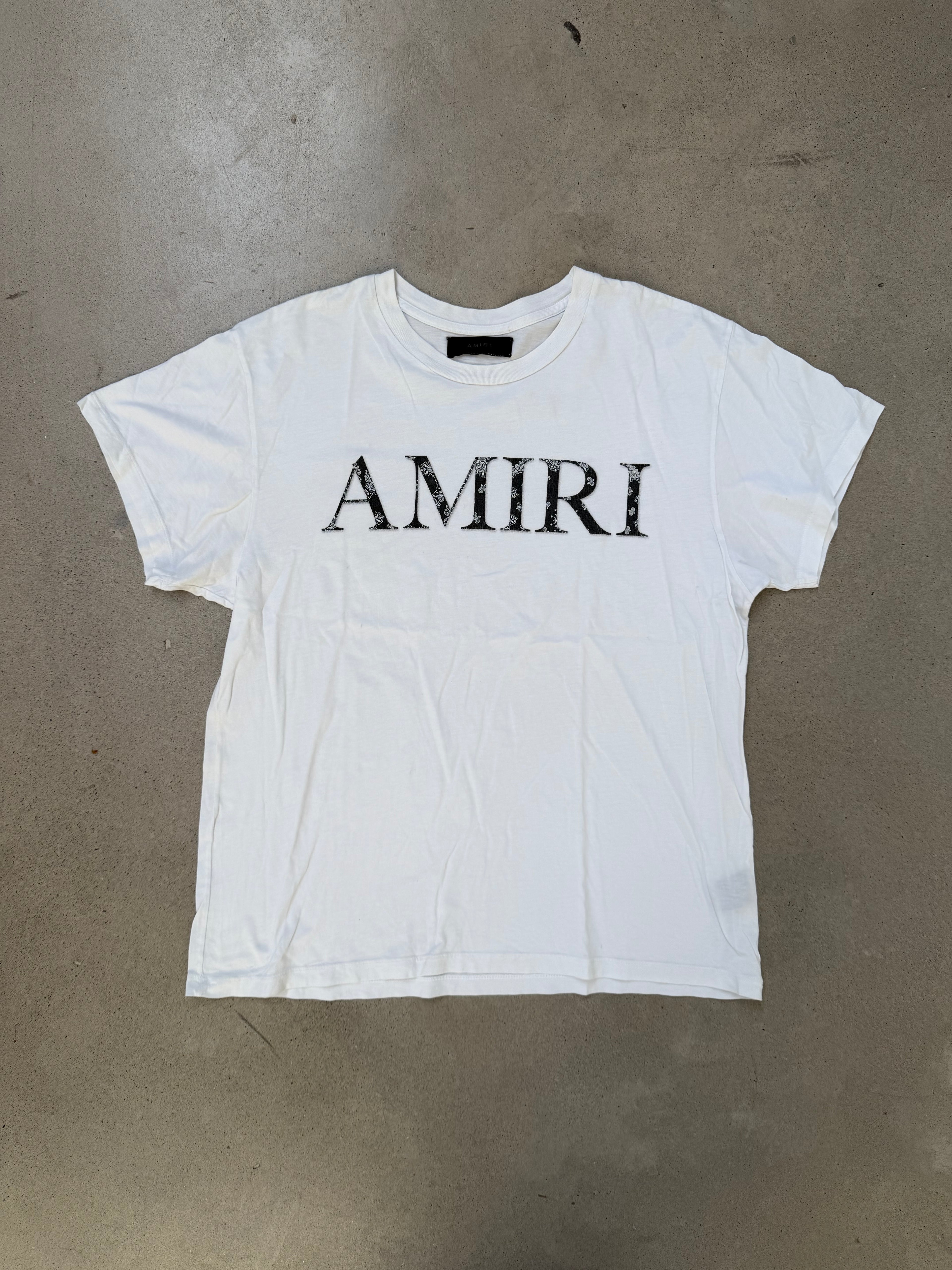 Amiri Bandana Logo T-Shirt White - imagen 1