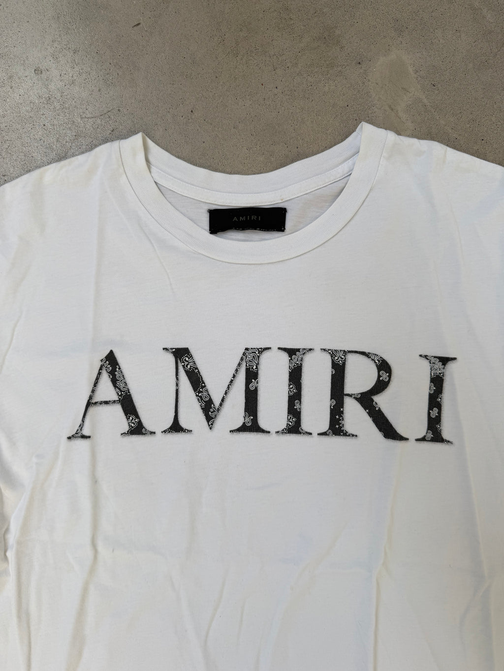 Amiri Bandana Logo T-Shirt White - imagen 3