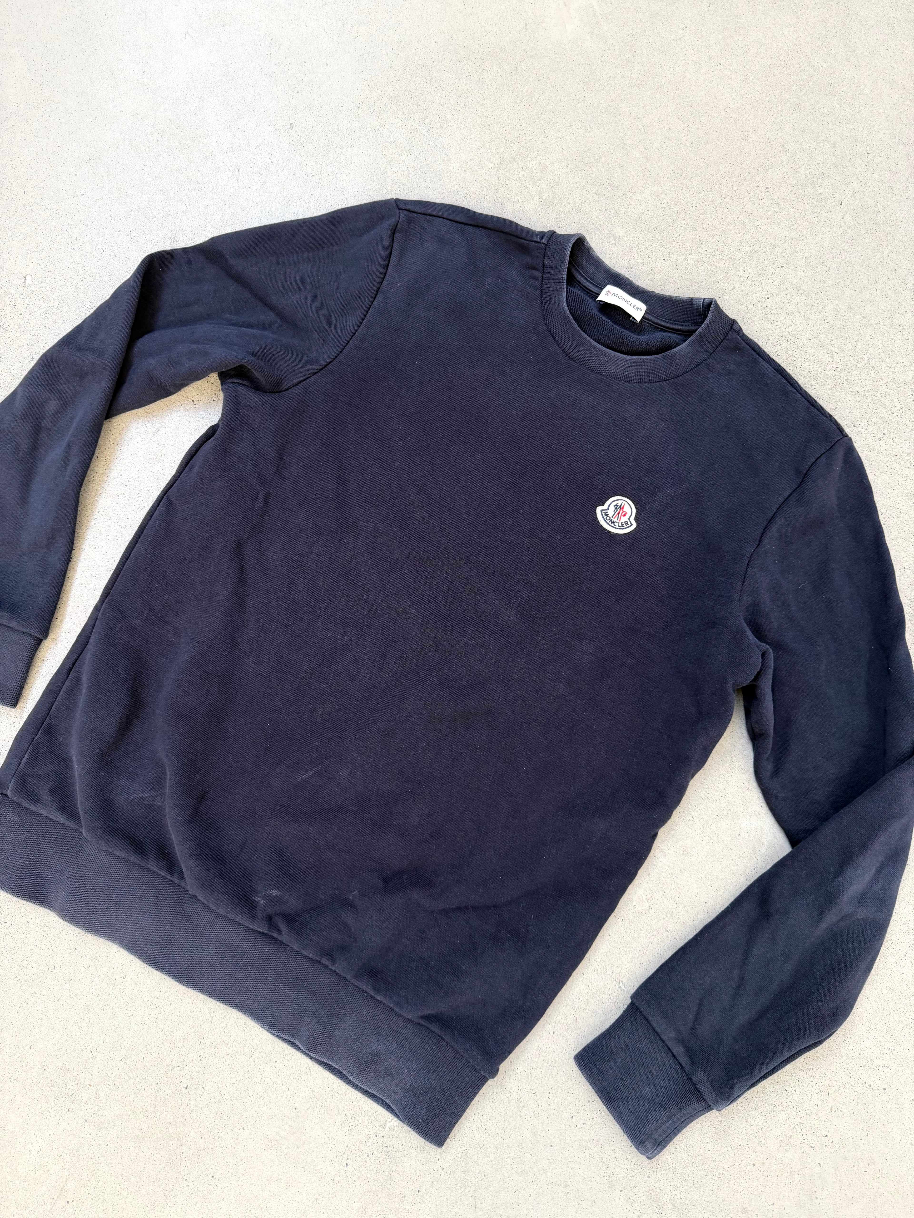 Moncler Navy Sweatshirt Logo 2 - imagen 2