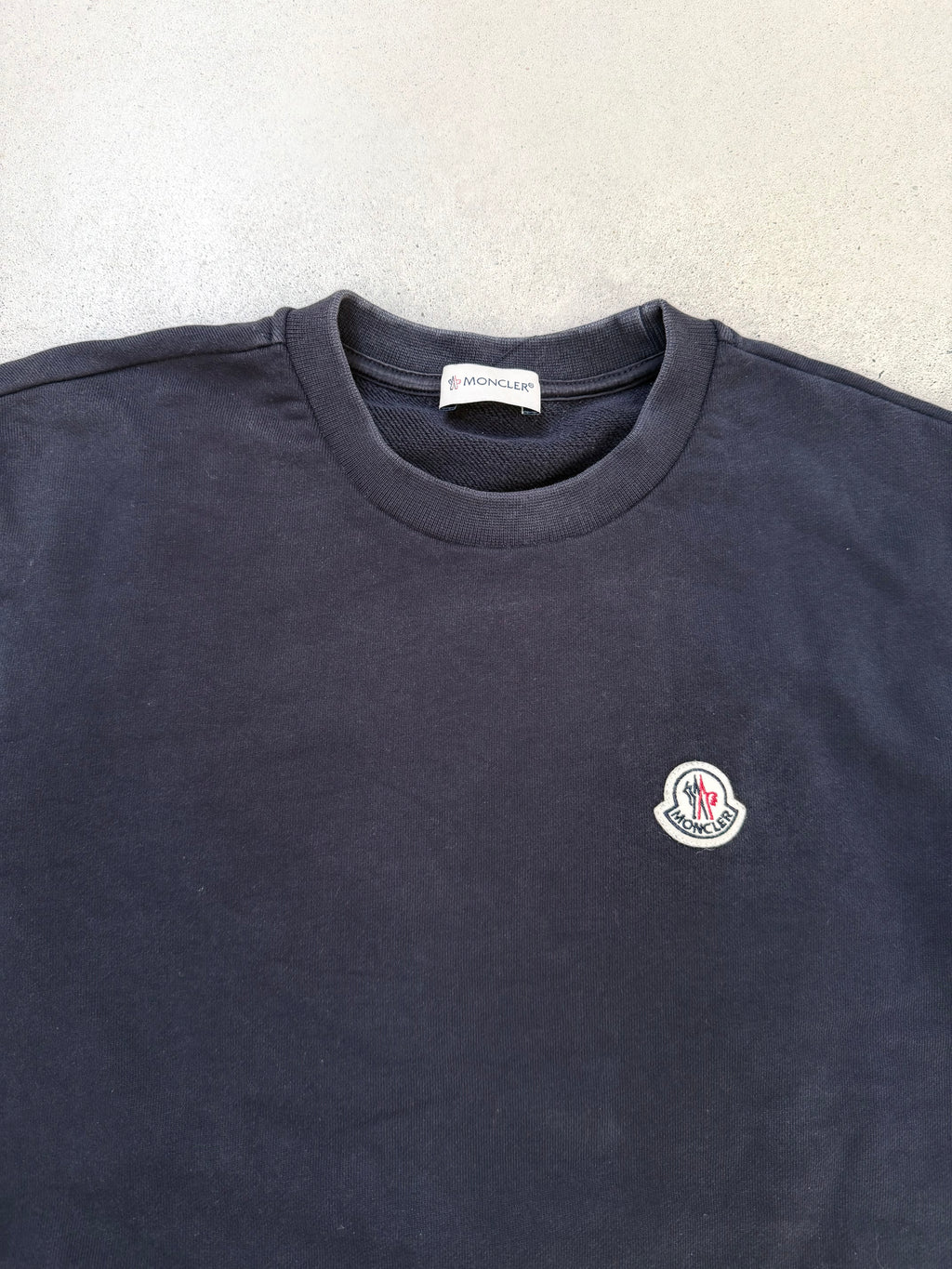 Moncler Navy Sweatshirt Logo 2 - imagen 3