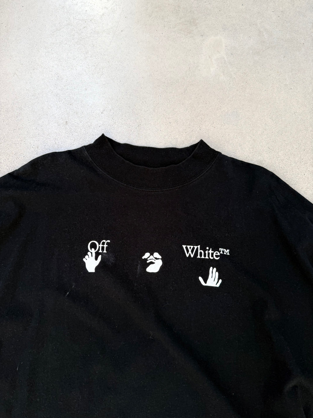 Off-White Long-sleeve Black T-shirt - imagen 3