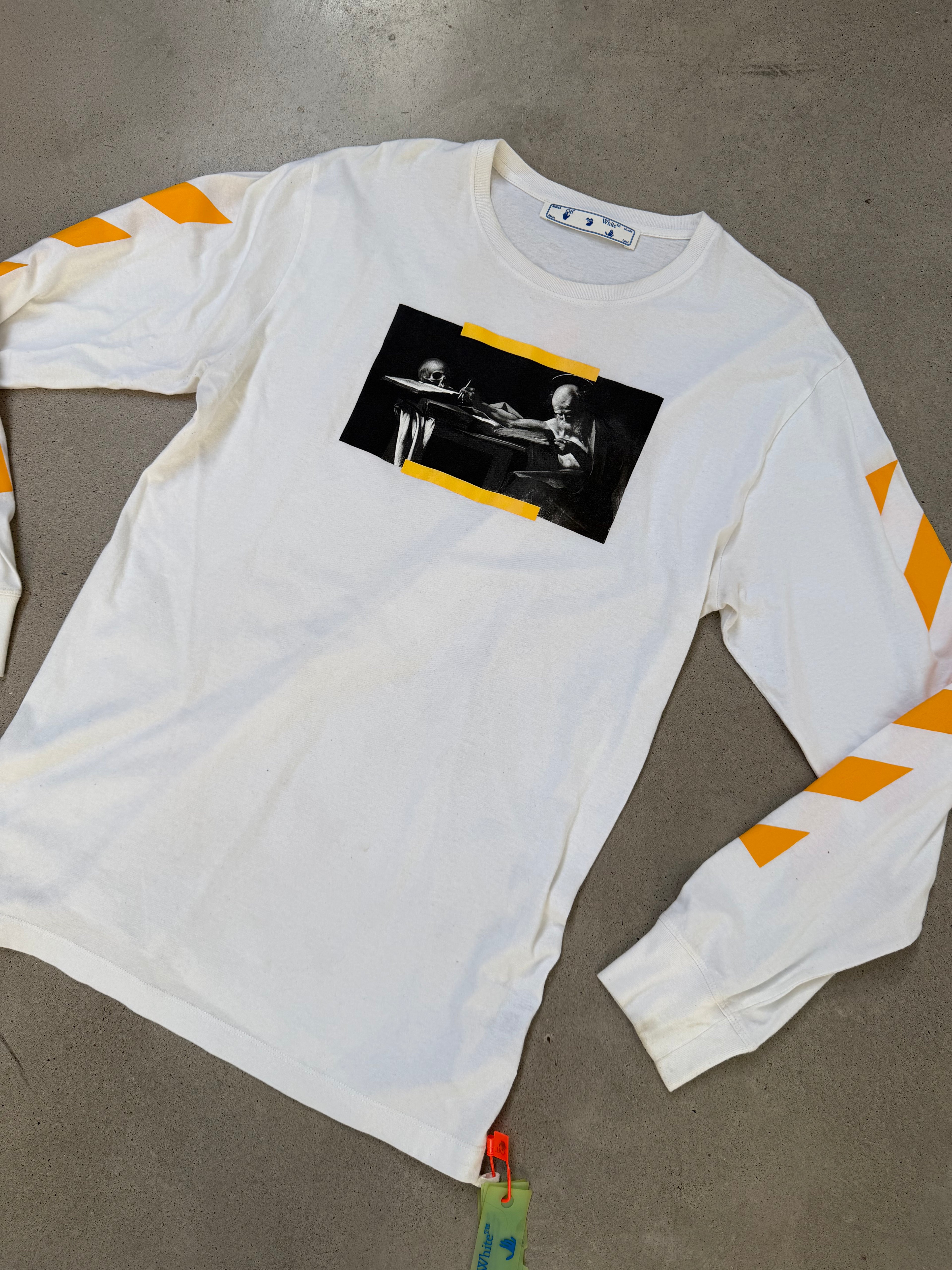 Off-White Long-sleeve Yellow T-shirt - imagen 2