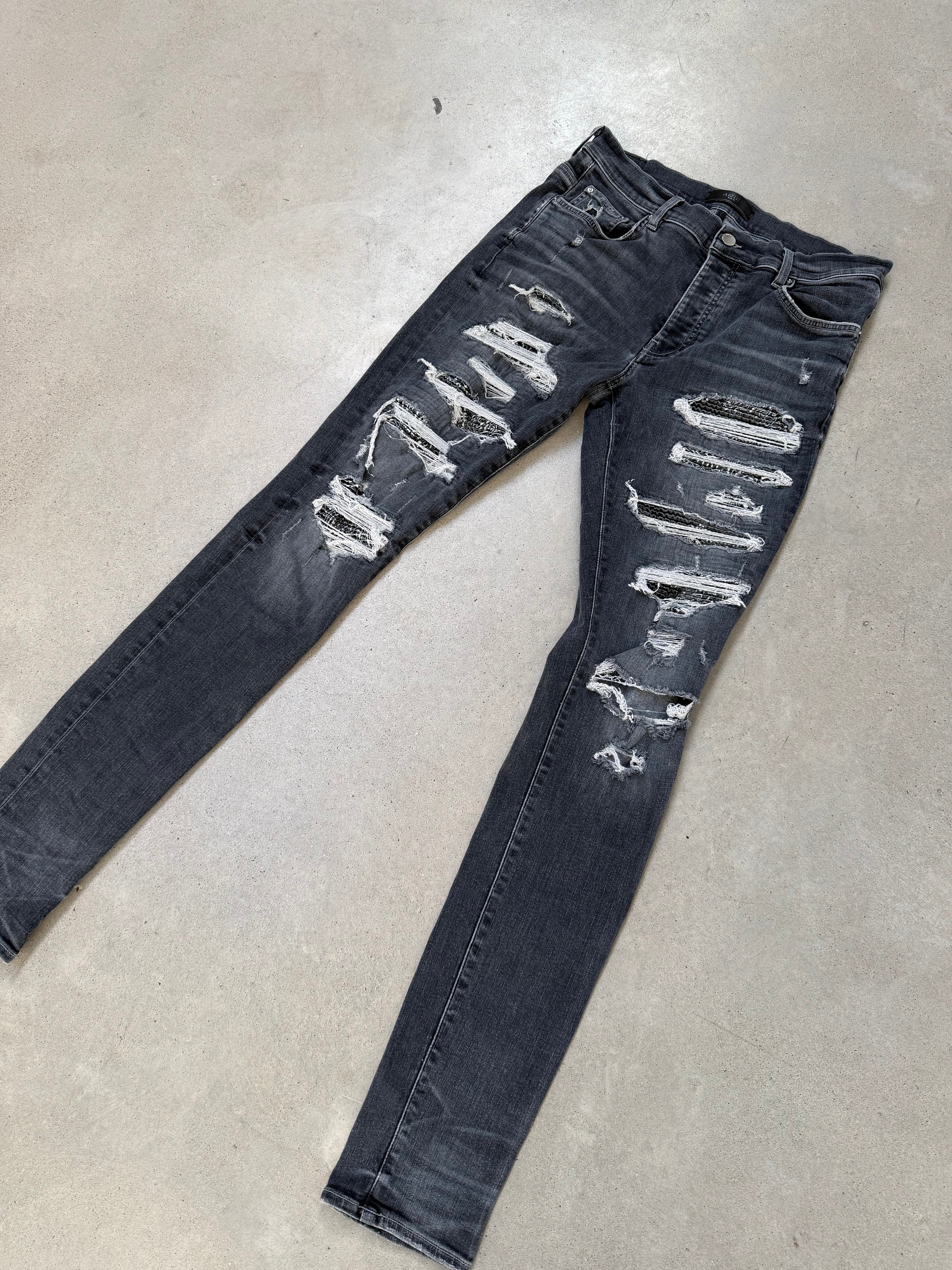 Amiri Bandana Thrasher Denim Jeans - imagen 4
