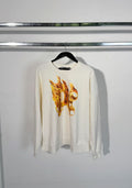 Palm Angels Burning monogram-print sweatshirt White
