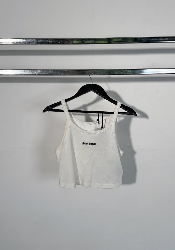 Palm Angels Classic Logo Rib Tank White