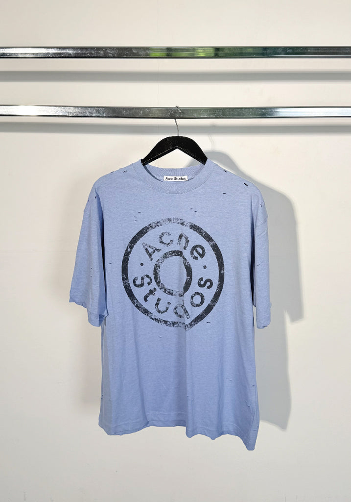 Acne Studios Logo T-Shirt 'Blue Melange'